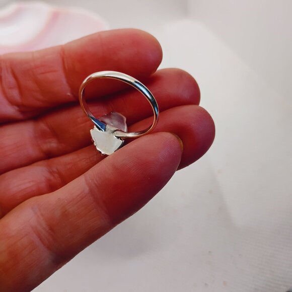 Green Emerald Valley Sterling Silver Ring Size 8.5 Southwest - Picture 6 of 8